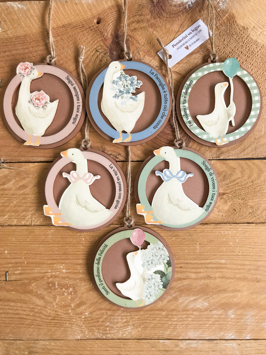10 BOULE VITA DI CAMPAGNA CON SOGGETTI GALLINE E OCHE